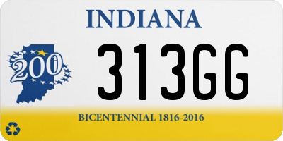 IN license plate 313GG