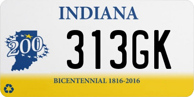 IN license plate 313GK