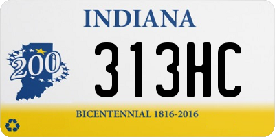 IN license plate 313HC