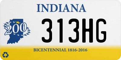 IN license plate 313HG