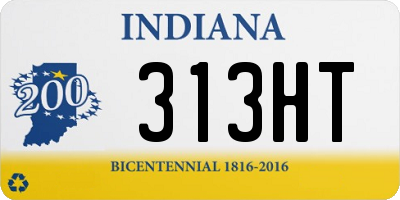 IN license plate 313HT