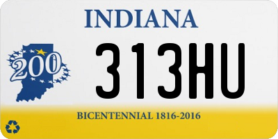 IN license plate 313HU