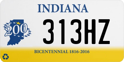 IN license plate 313HZ