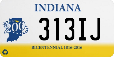 IN license plate 313IJ