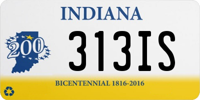 IN license plate 313IS
