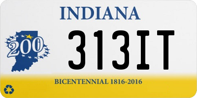 IN license plate 313IT