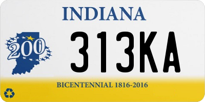 IN license plate 313KA