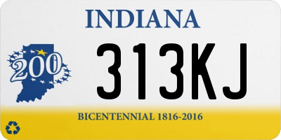 IN license plate 313KJ