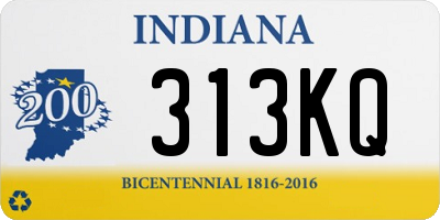 IN license plate 313KQ