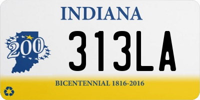 IN license plate 313LA