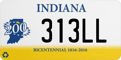 IN license plate 313LL