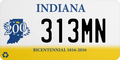 IN license plate 313MN