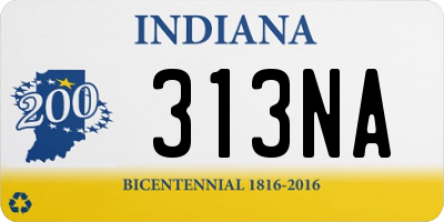 IN license plate 313NA