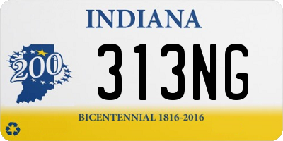 IN license plate 313NG