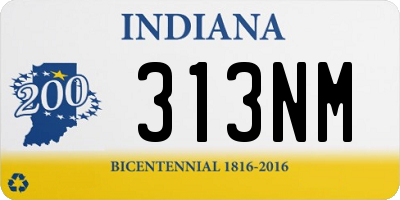 IN license plate 313NM