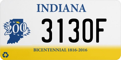 IN license plate 313OF