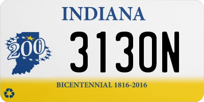 IN license plate 313ON