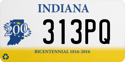 IN license plate 313PQ