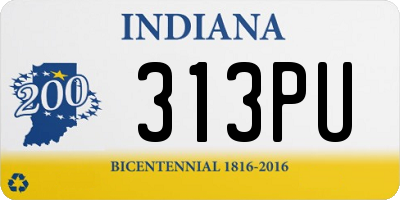 IN license plate 313PU