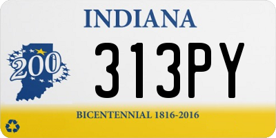 IN license plate 313PY