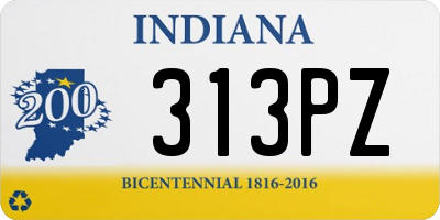 IN license plate 313PZ