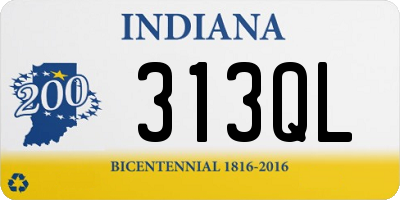 IN license plate 313QL