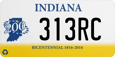 IN license plate 313RC