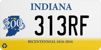 IN license plate 313RF