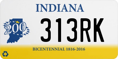 IN license plate 313RK