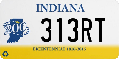 IN license plate 313RT