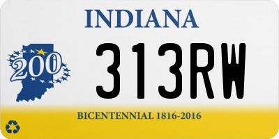 IN license plate 313RW