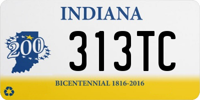 IN license plate 313TC