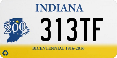 IN license plate 313TF