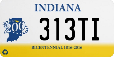 IN license plate 313TI