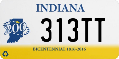 IN license plate 313TT