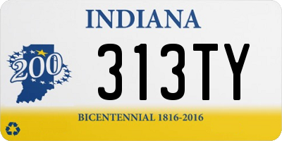 IN license plate 313TY