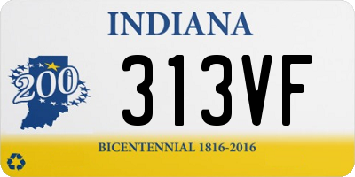 IN license plate 313VF