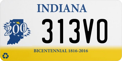 IN license plate 313VO