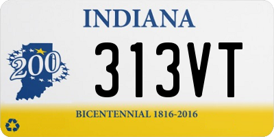 IN license plate 313VT