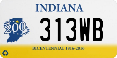 IN license plate 313WB