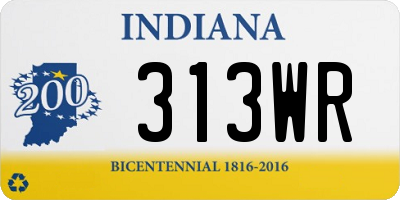 IN license plate 313WR