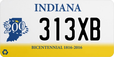 IN license plate 313XB