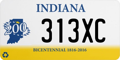 IN license plate 313XC