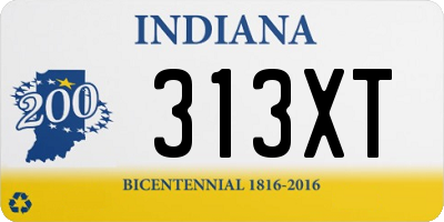 IN license plate 313XT