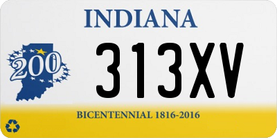 IN license plate 313XV