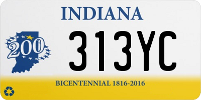 IN license plate 313YC