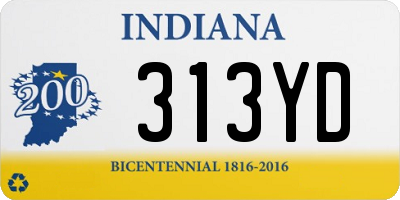 IN license plate 313YD