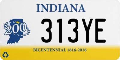 IN license plate 313YE