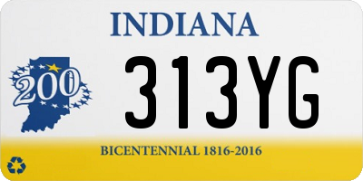 IN license plate 313YG