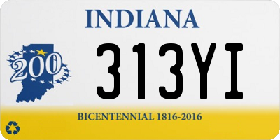 IN license plate 313YI